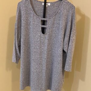 Simply Noelle Gray Long Sleeve Sweater
